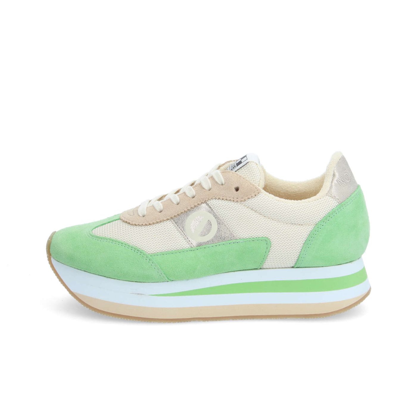 FLEX M JOGGER W - SUEDE/SDE/KNIT - VERT/BEIGE/BLANC CASSE